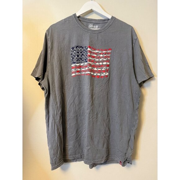 Coleman The Outdoor Company Other - Coleman Fish Flag Graphic Gray Short-Sleeve T Shirt Mens XXL